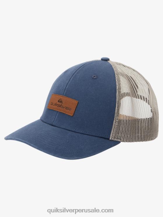 Quiksilver N8LNT661 hombres azul marino medianoche abajo del sombrero del camionero de la escotilla