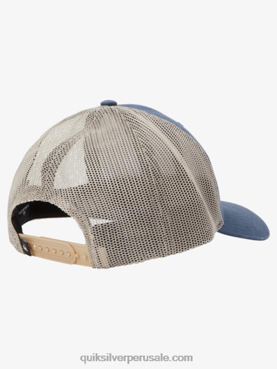 Quiksilver N8LNT661 hombres azul marino medianoche abajo del sombrero del camionero de la escotilla