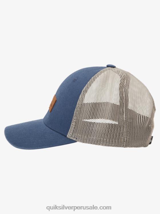 Quiksilver N8LNT661 hombres azul marino medianoche abajo del sombrero del camionero de la escotilla