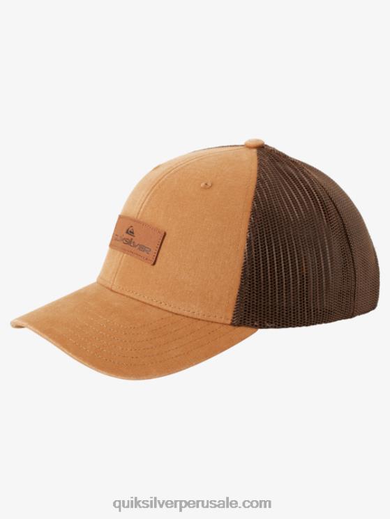 Quiksilver N8LNT664 hombres espino amarillo abajo del sombrero del camionero de la escotilla