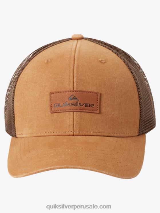 Quiksilver N8LNT664 hombres espino amarillo abajo del sombrero del camionero de la escotilla