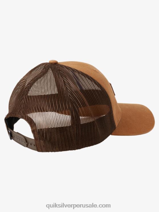 Quiksilver N8LNT664 hombres espino amarillo abajo del sombrero del camionero de la escotilla