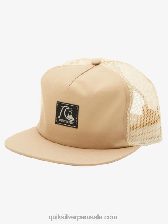 Quiksilver N8LNT756 hombres gris oliva gorra snapback a cuadros