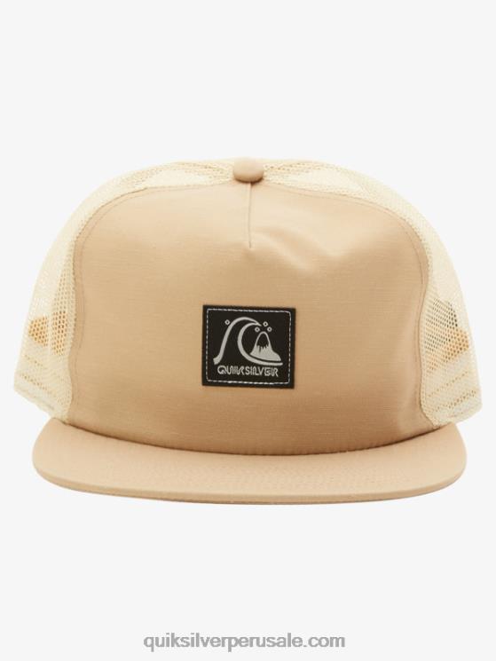 Quiksilver N8LNT756 hombres gris oliva gorra snapback a cuadros