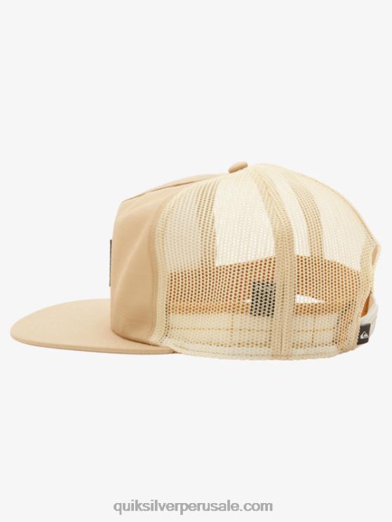 Quiksilver N8LNT756 hombres gris oliva gorra snapback a cuadros