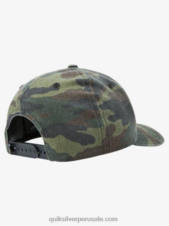 Quiksilver N8LNT796 hombres camuflaje gorra snapback con conexión a tierra de américa