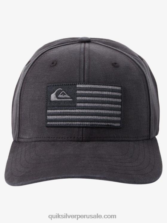 Quiksilver N8LNT797 hombres negro gorra snapback con conexión a tierra de américa