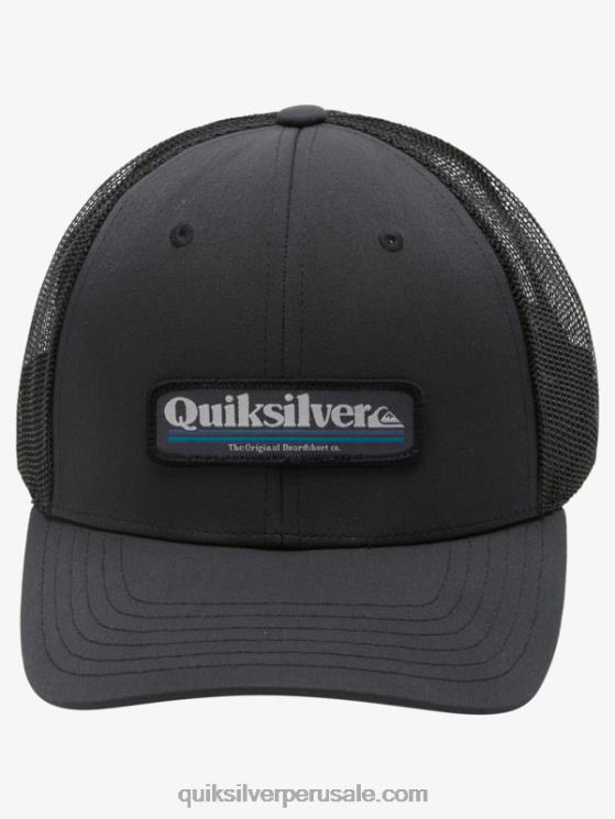 Quiksilver N8LNT965 hombres negro gorra trucker con captura en popa