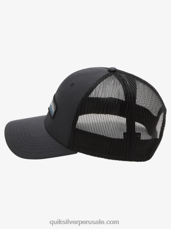 Quiksilver N8LNT965 hombres negro gorra trucker con captura en popa