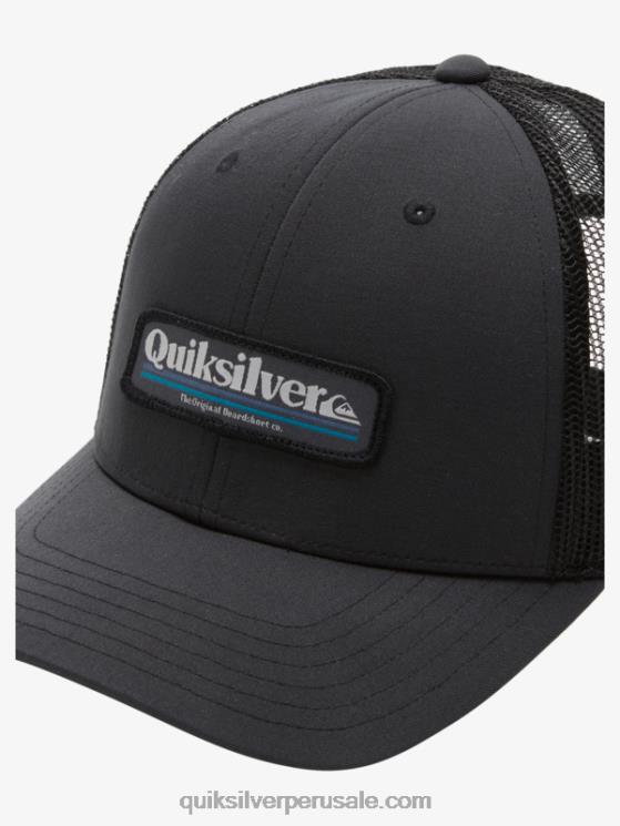 Quiksilver N8LNT965 hombres negro gorra trucker con captura en popa