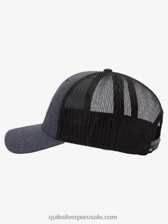 Quiksilver N8LNT965 hombres negro gorra trucker con captura en popa