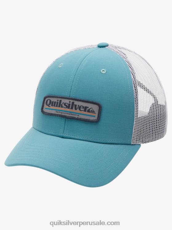 Quiksilver N8LNT966 hombres azul bretaña gorra trucker con captura en popa