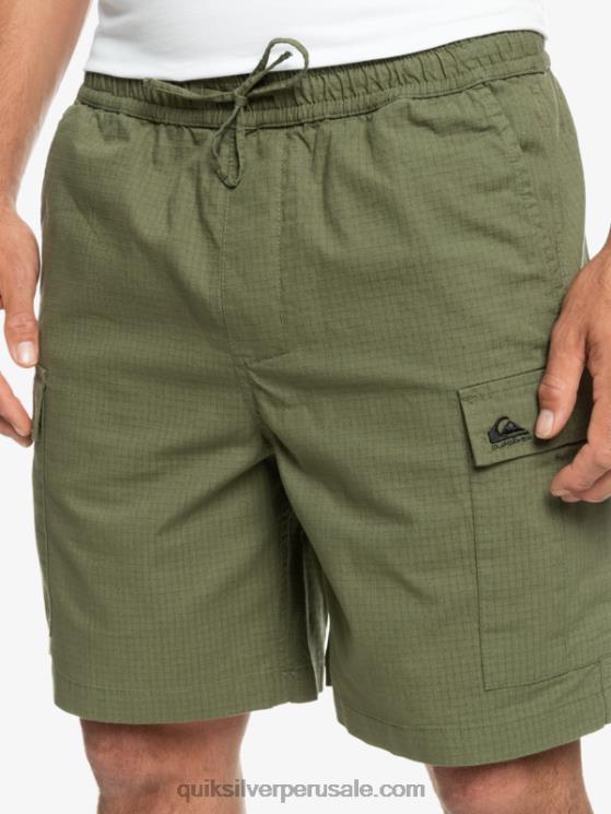 Quiksilver N8LNT1010 hombres trébol de cuatro hojas shorts cargo taxer cintura elastica 19