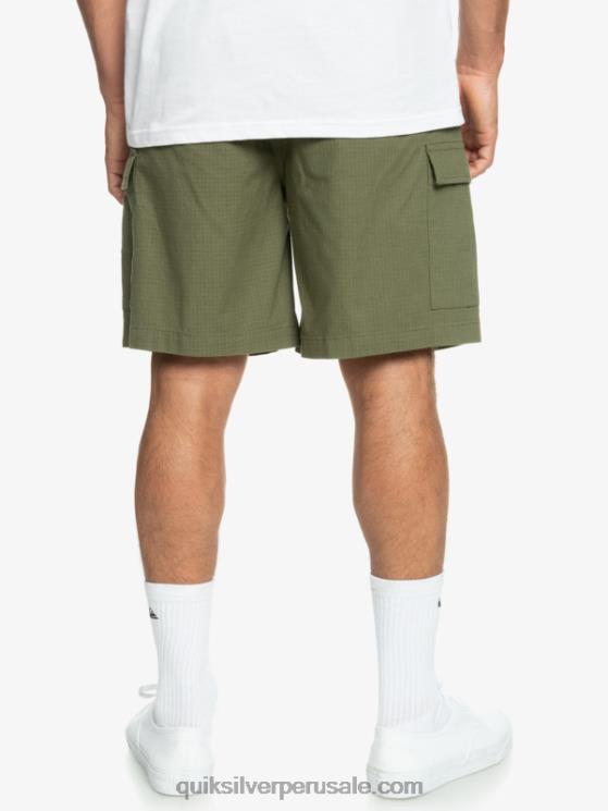 Quiksilver N8LNT1010 hombres trébol de cuatro hojas shorts cargo taxer cintura elastica 19