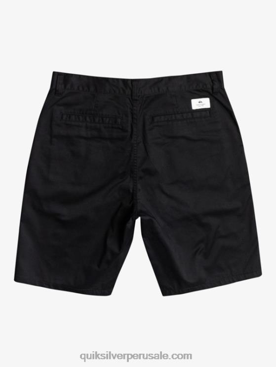 Quiksilver N8LNT1274 hombres negro shorts chinos con escudo 21