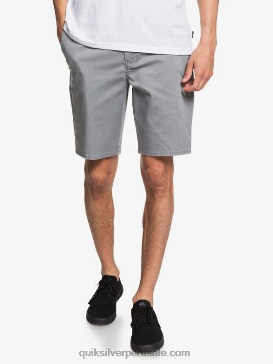 Quiksilver N8LNT1312 hombres brezo gris claro shorts chinos con bolsillos elásticos 20 de daily union