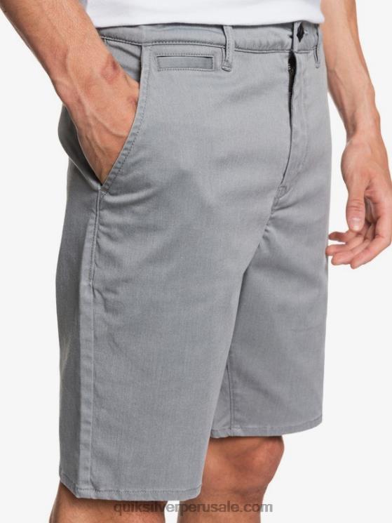 Quiksilver N8LNT1312 hombres brezo gris claro shorts chinos con bolsillos elásticos 20 de daily union