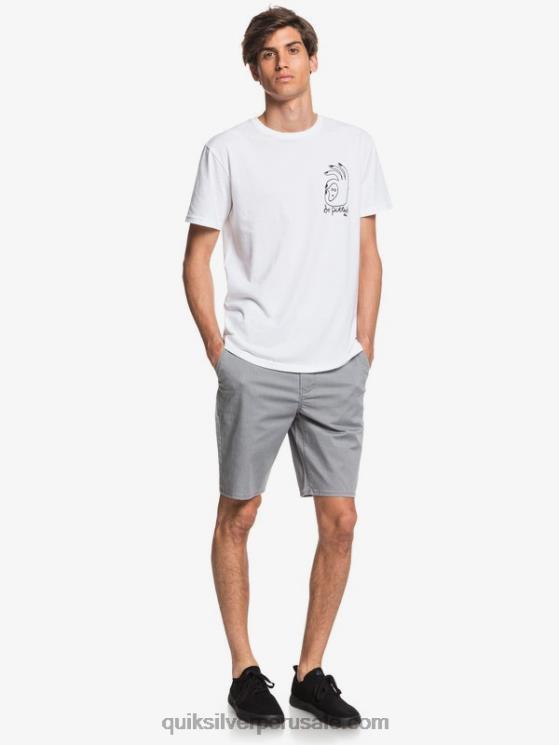 Quiksilver N8LNT1312 hombres brezo gris claro shorts chinos con bolsillos elásticos 20 de daily union