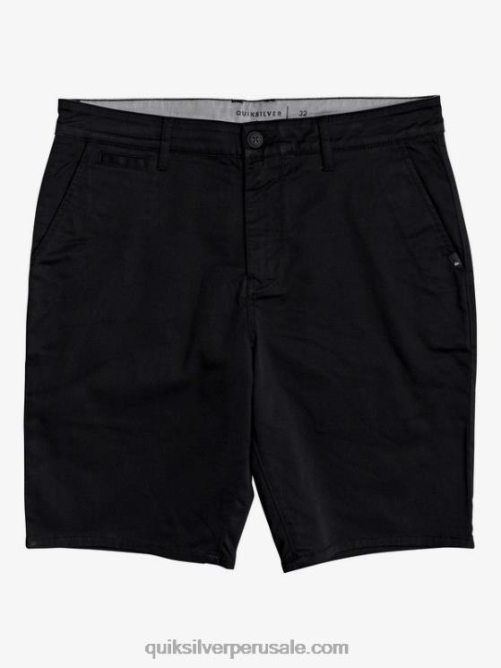 Quiksilver N8LNT1314 hombres negro shorts chinos con bolsillos elásticos 20 de daily union