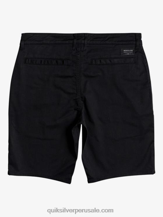Quiksilver N8LNT1314 hombres negro shorts chinos con bolsillos elásticos 20 de daily union