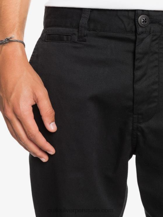 Quiksilver N8LNT1314 hombres negro shorts chinos con bolsillos elásticos 20 de daily union