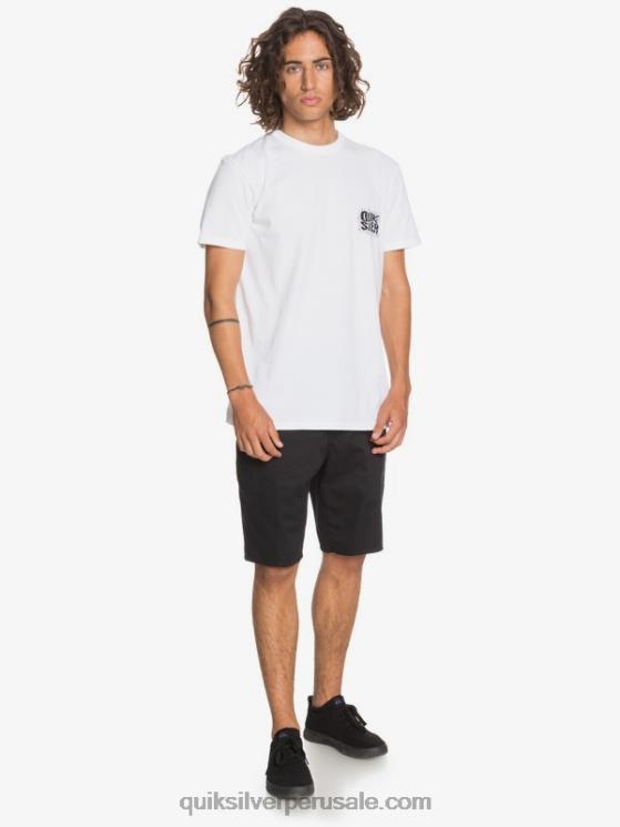 Quiksilver N8LNT1314 hombres negro shorts chinos con bolsillos elásticos 20 de daily union
