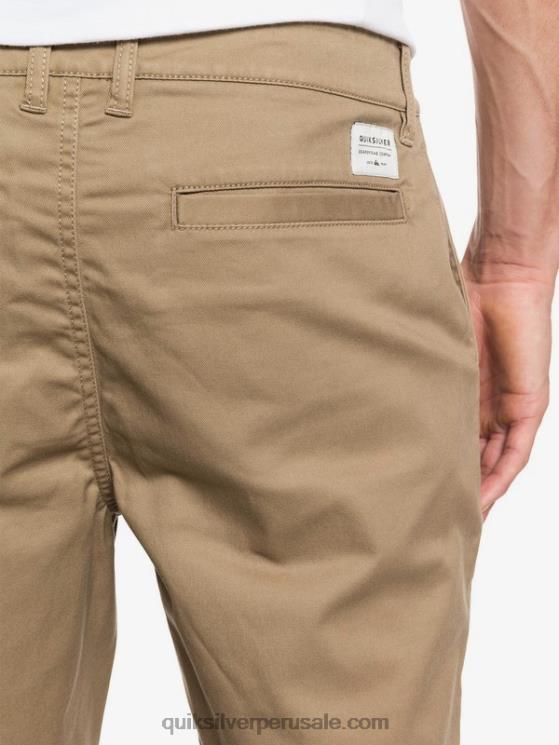 Quiksilver N8LNT1315 hombres madera de olmo shorts chinos con bolsillos elásticos 20 de daily union