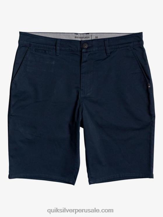 Quiksilver N8LNT1316 hombres chaqueta azul marino shorts chinos con bolsillos elásticos 20 de daily union