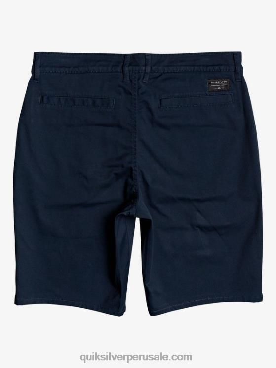 Quiksilver N8LNT1316 hombres chaqueta azul marino shorts chinos con bolsillos elásticos 20 de daily union