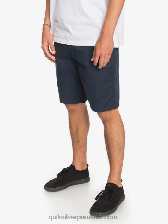 Quiksilver N8LNT1316 hombres chaqueta azul marino shorts chinos con bolsillos elásticos 20 de daily union