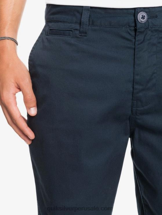 Quiksilver N8LNT1316 hombres chaqueta azul marino shorts chinos con bolsillos elásticos 20 de daily union