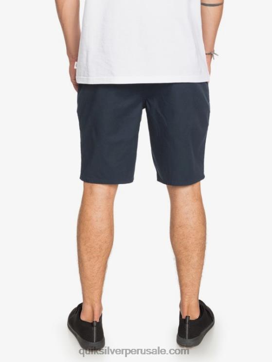 Quiksilver N8LNT1316 hombres chaqueta azul marino shorts chinos con bolsillos elásticos 20 de daily union