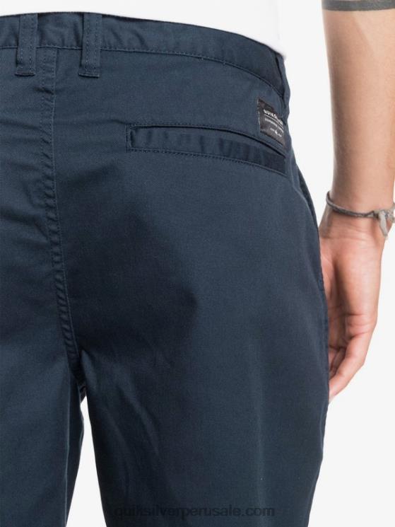 Quiksilver N8LNT1316 hombres chaqueta azul marino shorts chinos con bolsillos elásticos 20 de daily union