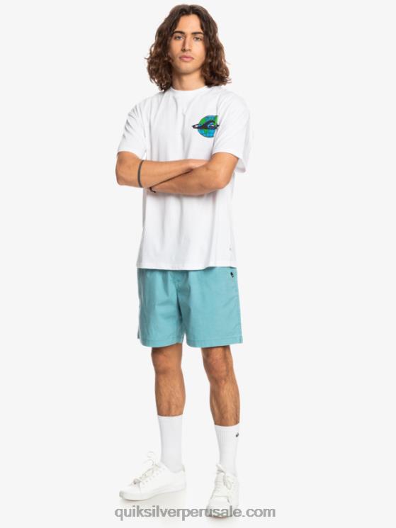 Quiksilver N8LNT1378 hombres delfinio azul shorts taxer 17 con cintura elástica
