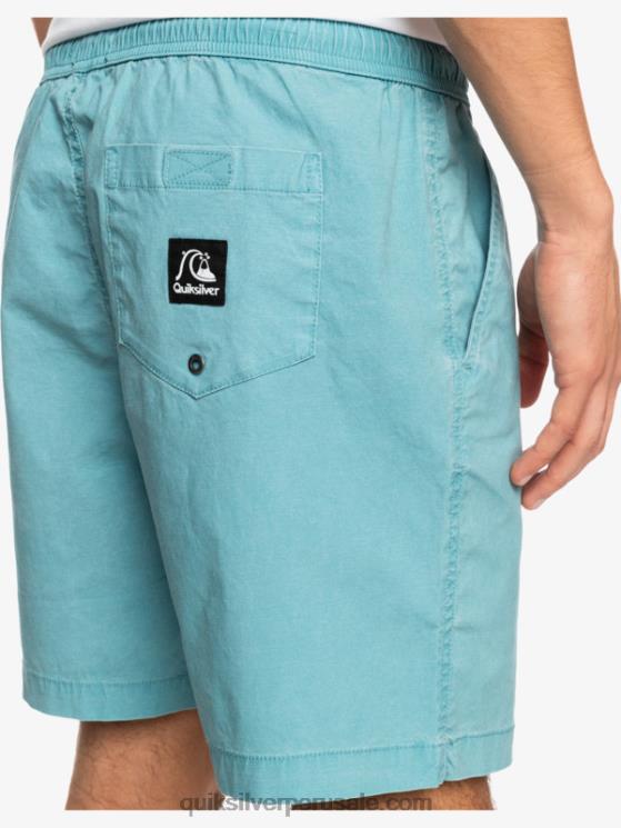 Quiksilver N8LNT1378 hombres delfinio azul shorts taxer 17 con cintura elástica
