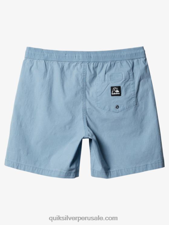 Quiksilver N8LNT1379 hombres mezclilla desteñida shorts taxer 17 con cintura elástica