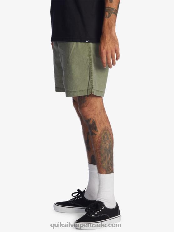 Quiksilver N8LNT1380 hombres trébol de cuatro hojas shorts taxer 17 con cintura elástica