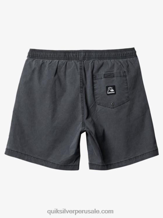 Quiksilver N8LNT1381 hombres negro shorts taxer 17 con cintura elástica