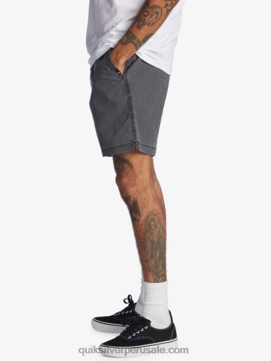 Quiksilver N8LNT1381 hombres negro shorts taxer 17 con cintura elástica