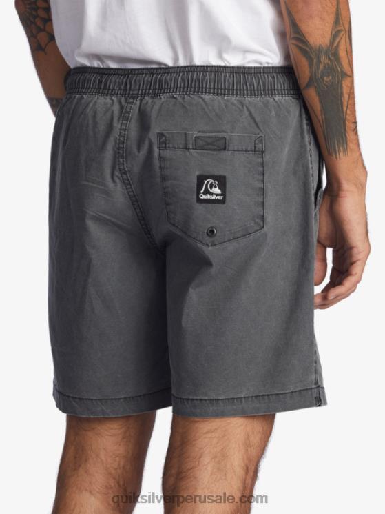 Quiksilver N8LNT1381 hombres negro shorts taxer 17 con cintura elástica