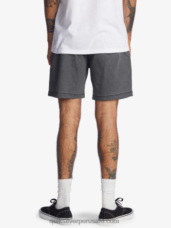 Quiksilver N8LNT1381 hombres negro shorts taxer 17 con cintura elástica