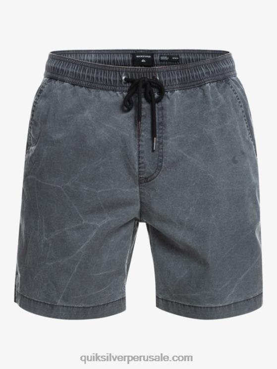 Quiksilver N8LNT1381 hombres negro shorts taxer 17 con cintura elástica