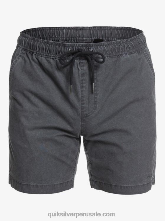 Quiksilver N8LNT1381 hombres negro shorts taxer 17 con cintura elástica