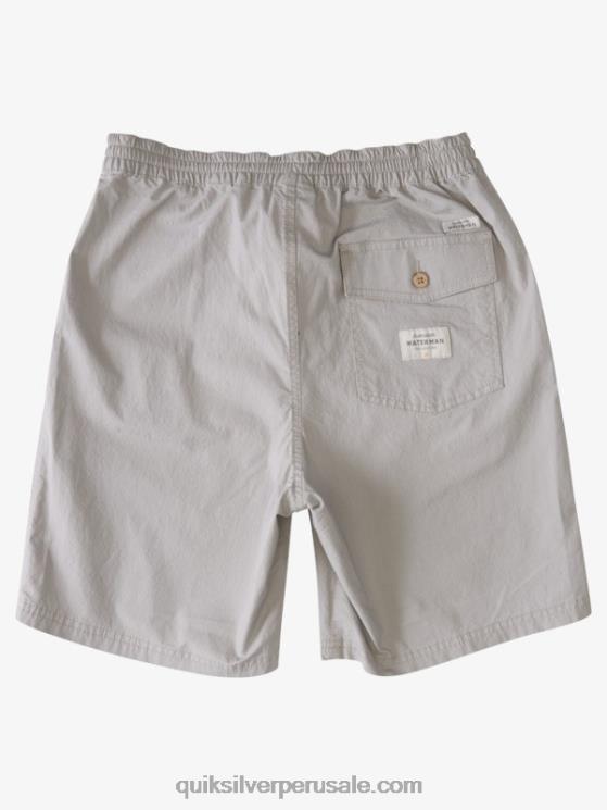 Quiksilver N8LNT1576 hombres pedernal gris Waterman después de pantalones cortos de surf