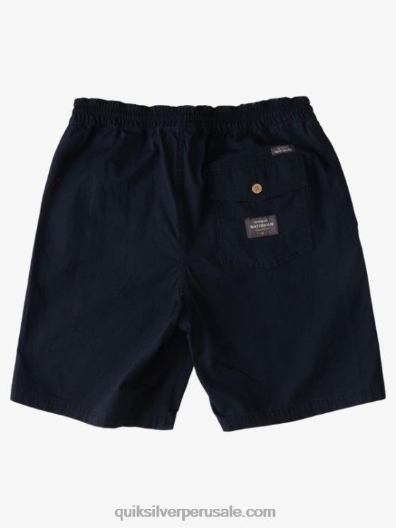 Quiksilver N8LNT1577 hombres negro Waterman después de pantalones cortos de surf