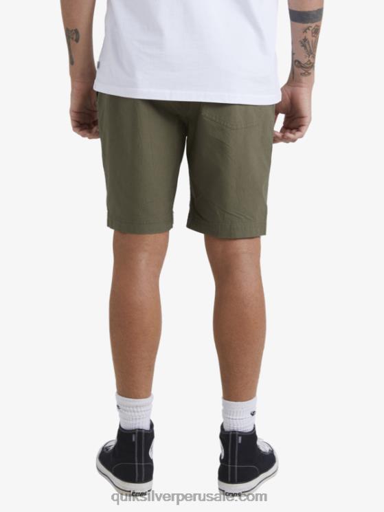 Quiksilver N8LNT1579 hombres aceituna polvorienta Waterman después de pantalones cortos de surf