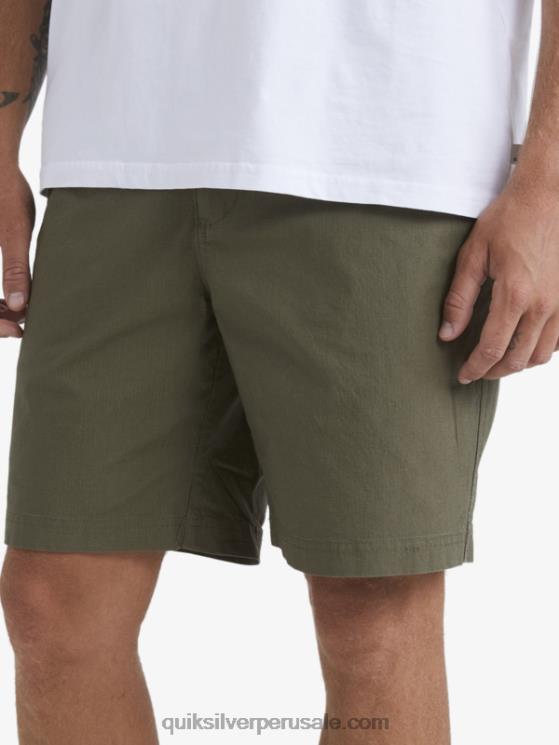 Quiksilver N8LNT1579 hombres aceituna polvorienta Waterman después de pantalones cortos de surf