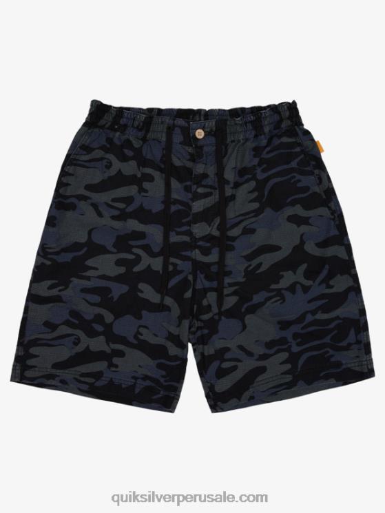 Quiksilver N8LNT1581 hombres camuflaje negro Waterman después de pantalones cortos de surf