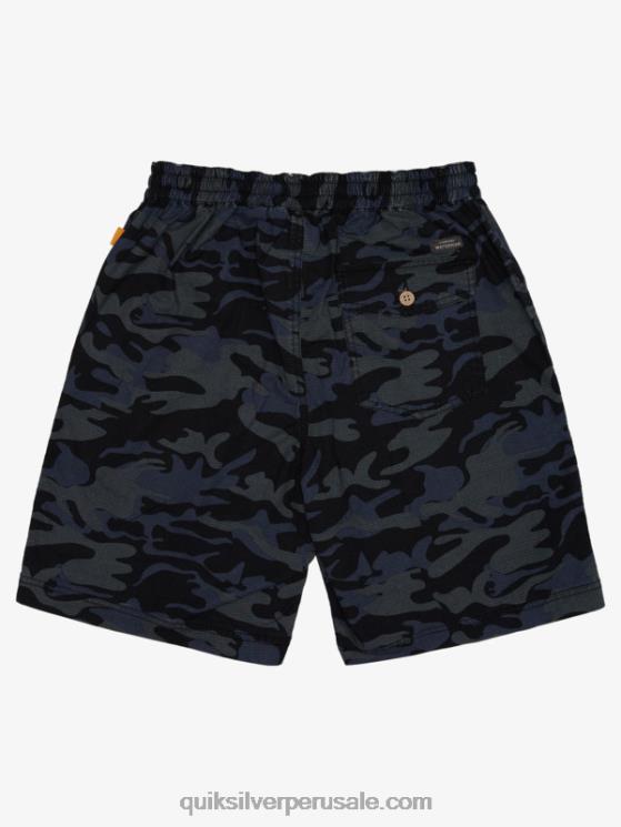 Quiksilver N8LNT1581 hombres camuflaje negro Waterman después de pantalones cortos de surf