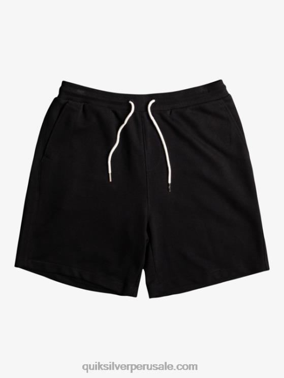 Quiksilver N8LNT1660 hombres negro shorts de chándal orgánicos essentials 19